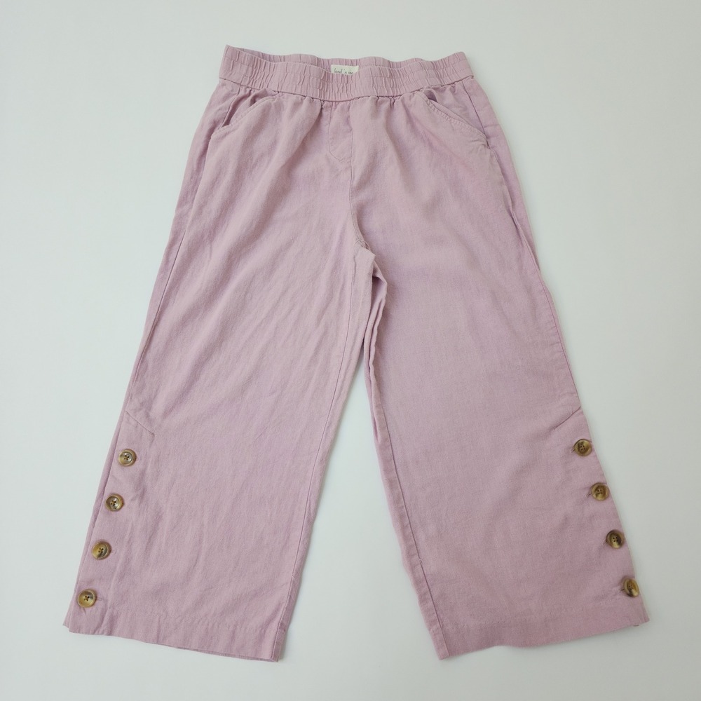 Lands End Linen Blend Pants Bundle 3 Pairs Black Lavender Tan Womens Size Medium - Picture 4 of 8
